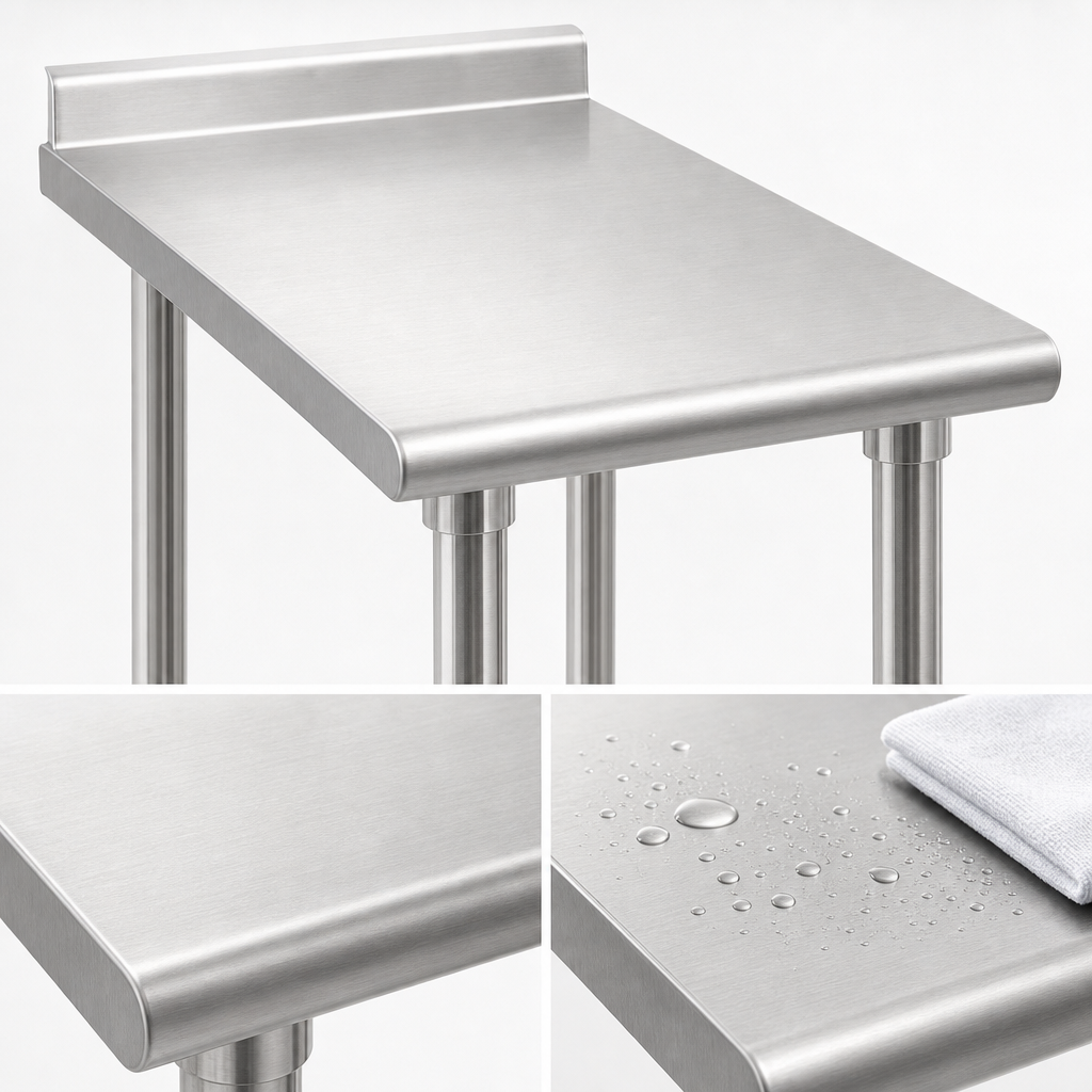 16-Gauge 304 Stainless Steel Top