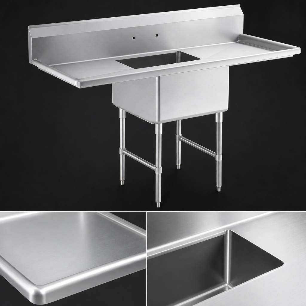 16-Gauge 304 Stainless Steel Top