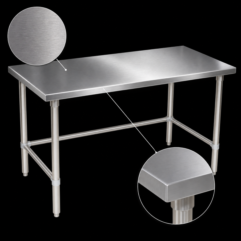 14-Gauge Type 300 Stainless Steel Top