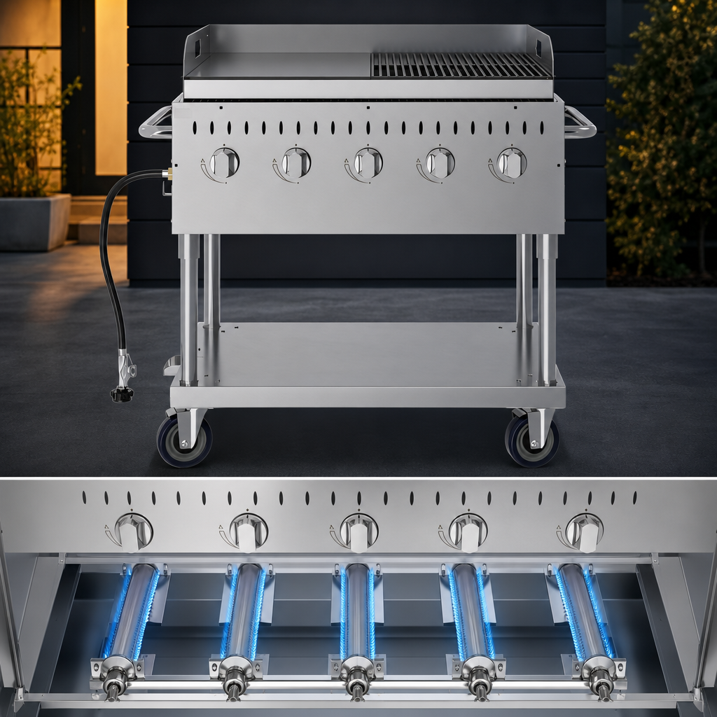 Five High-Output Burners