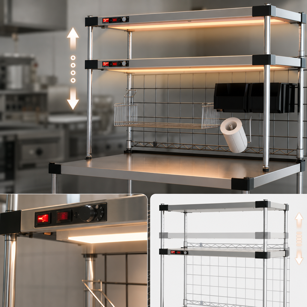 Adjustable Heated Shelves
