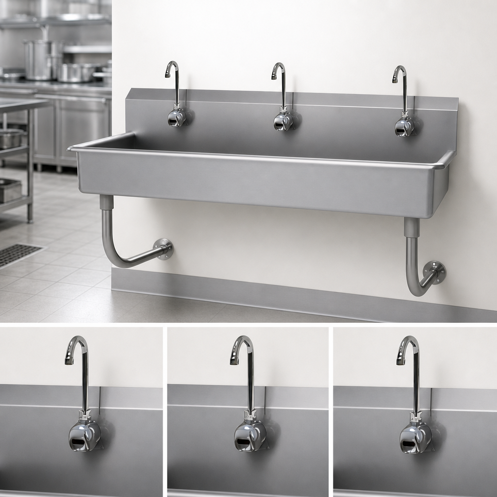 Three Electronic Faucets