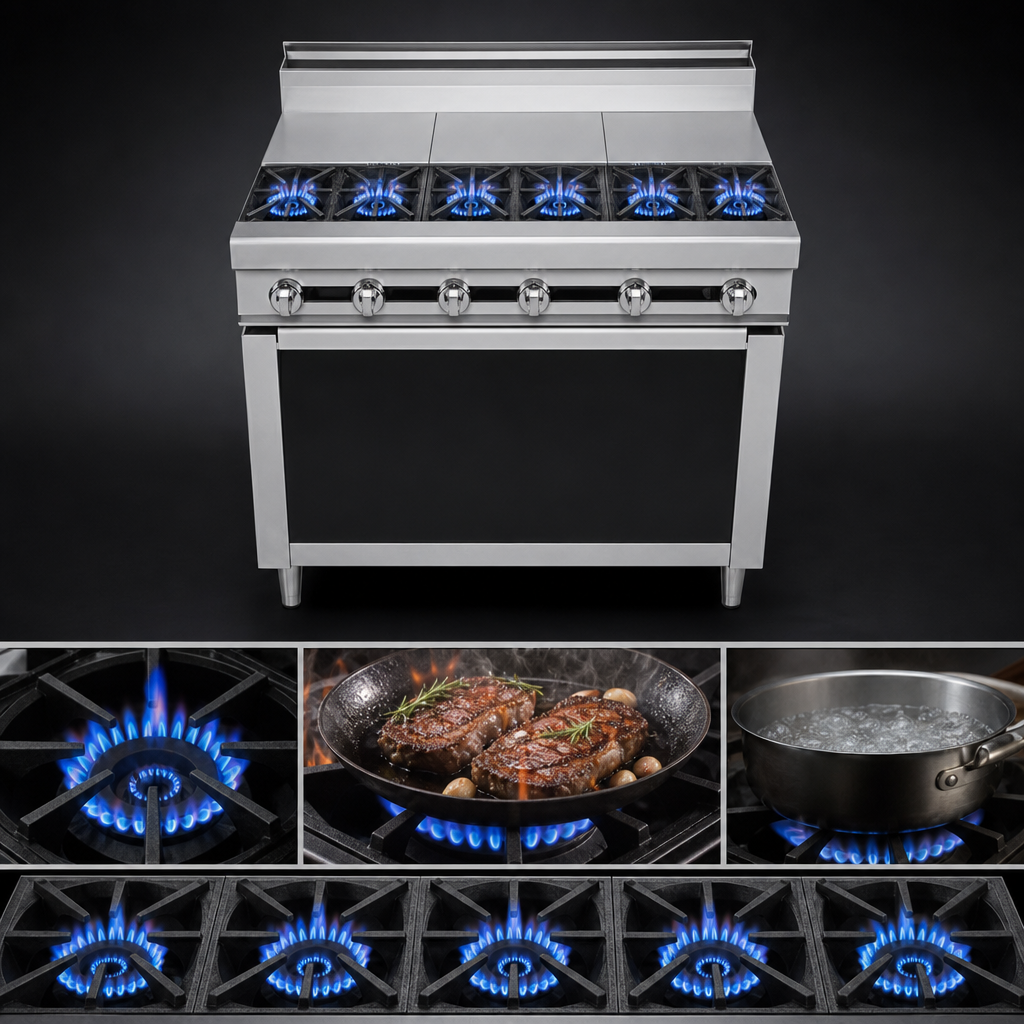 (5) 35,000 BTU Open Front Burners