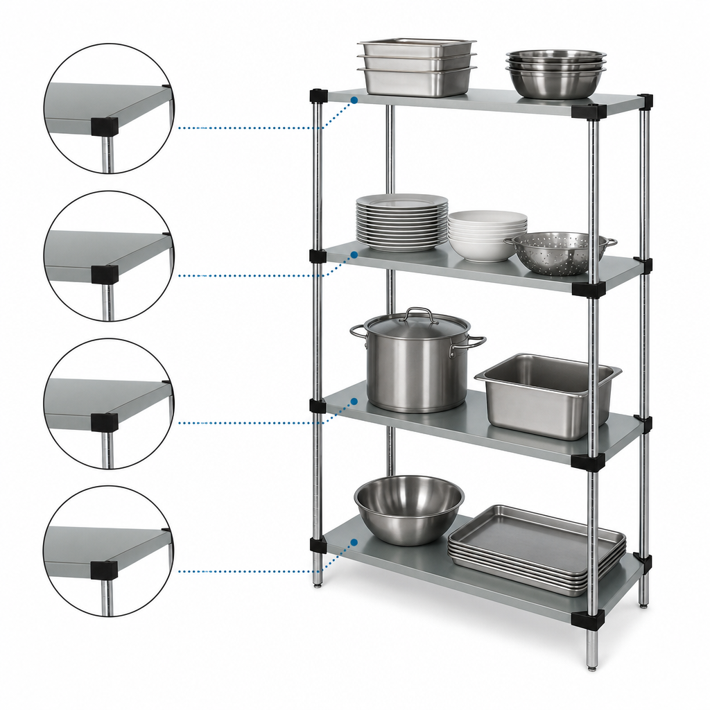 4 Solid Shelves