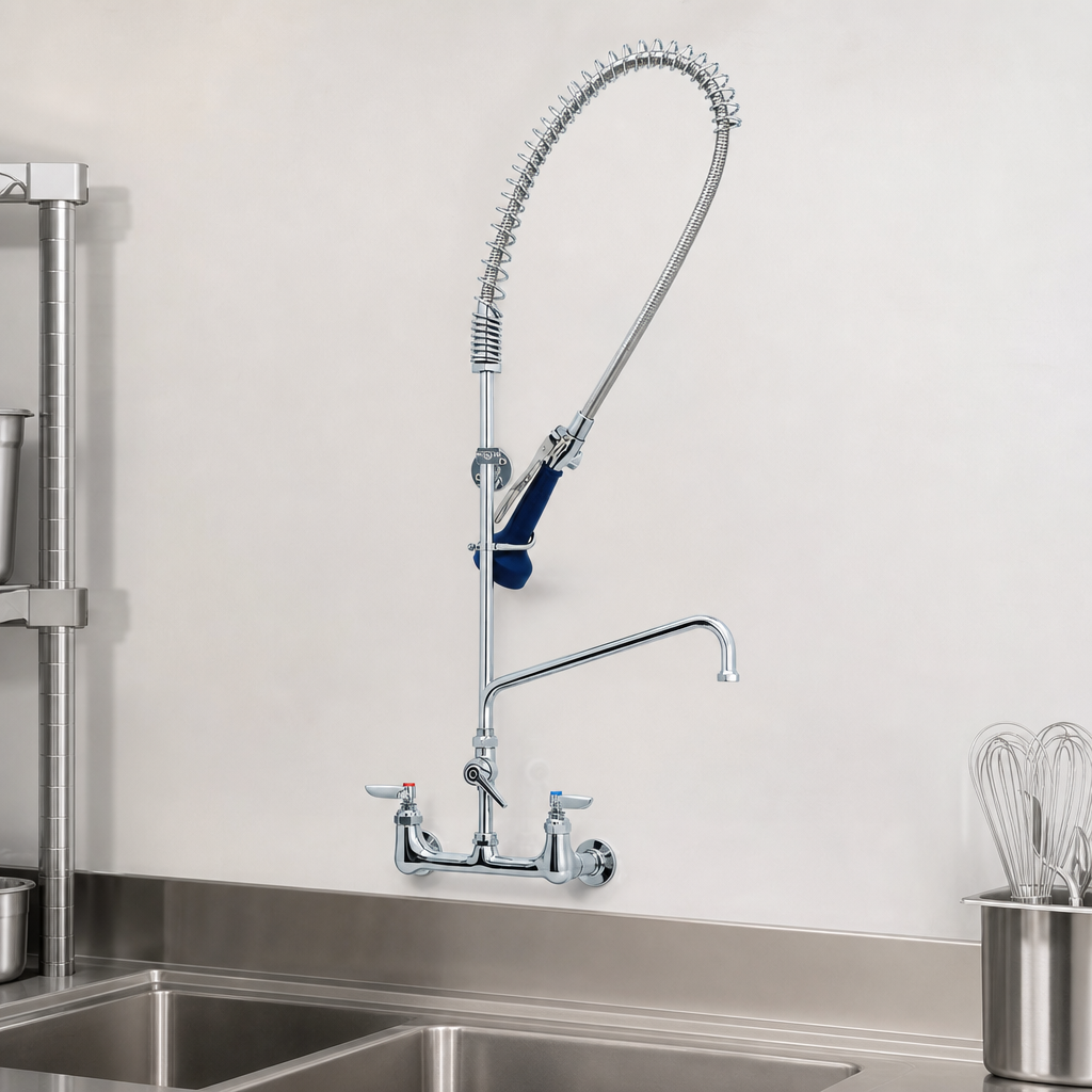 8-Inch Wall-Mount Mixing Faucet