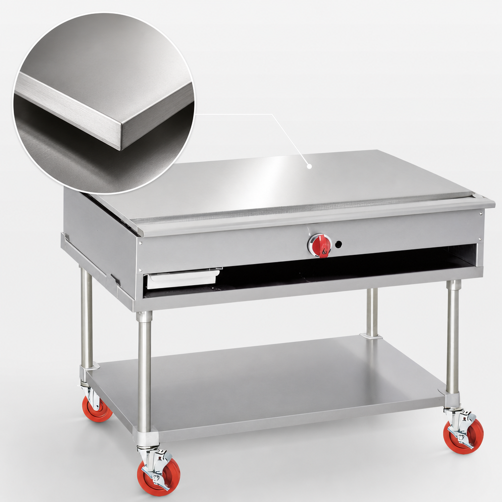 3/4-Inch Smooth Polished Steel Griddle Plate