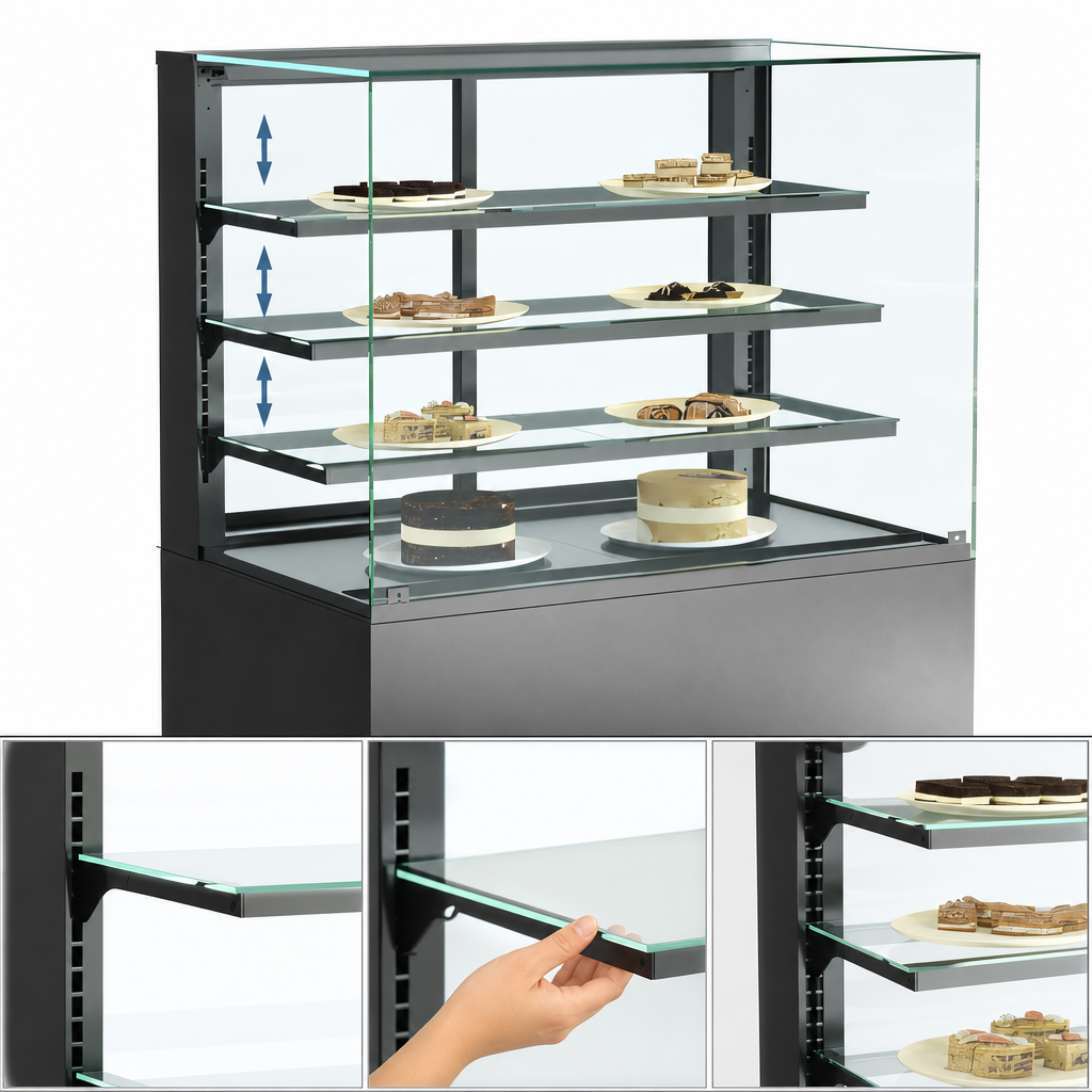 Three Adjustable Glass Shelves