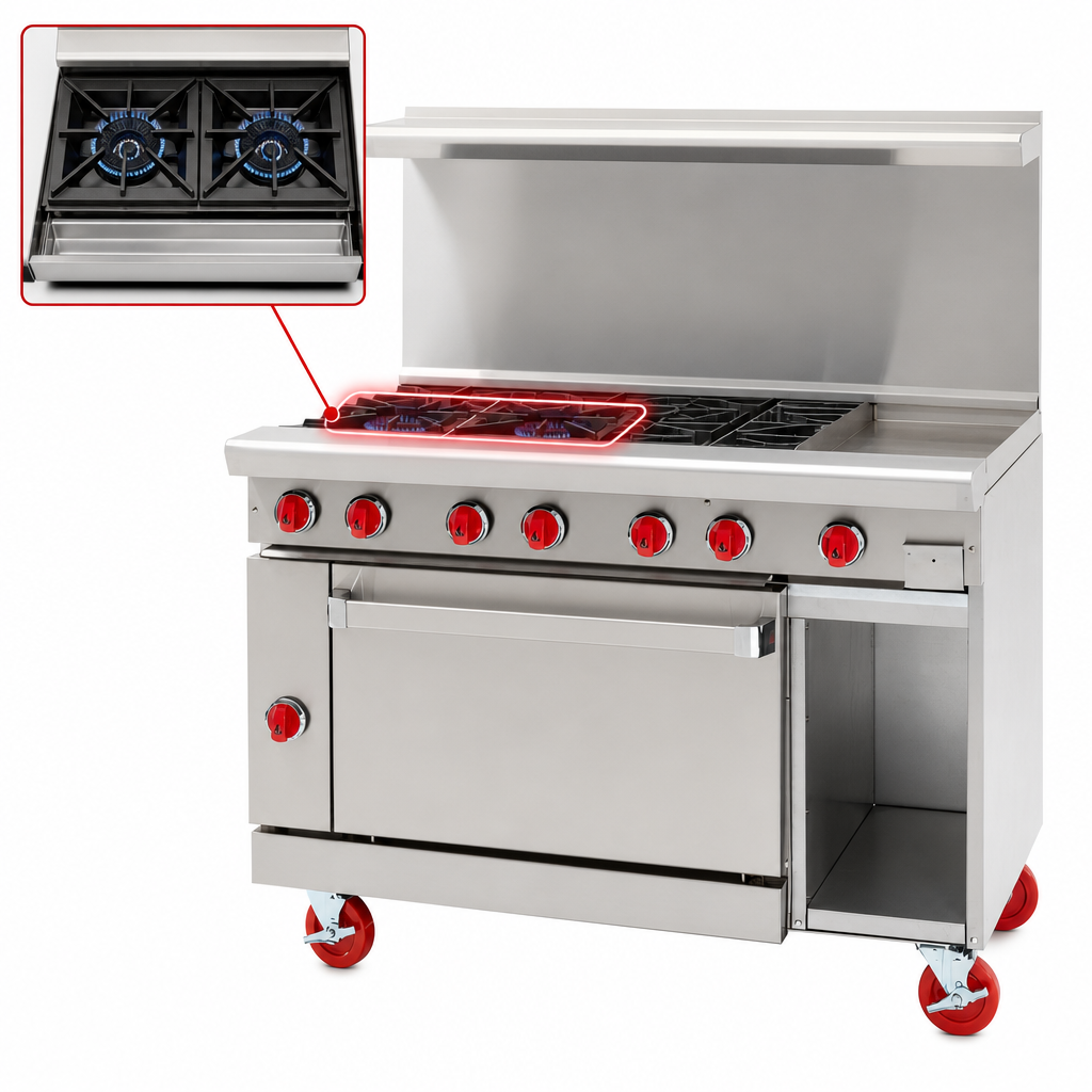 Two Open Burners