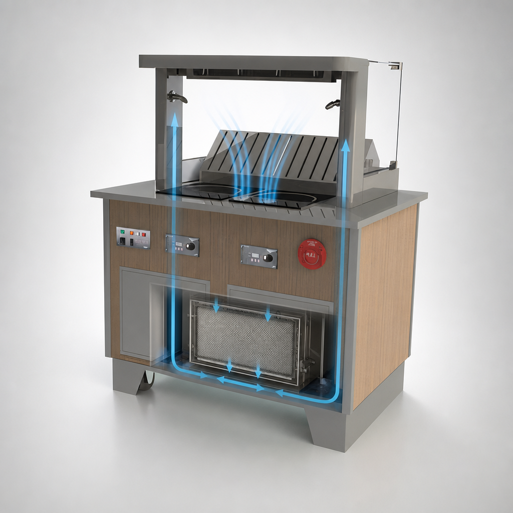 Custom Downdraft Recirculating Vent