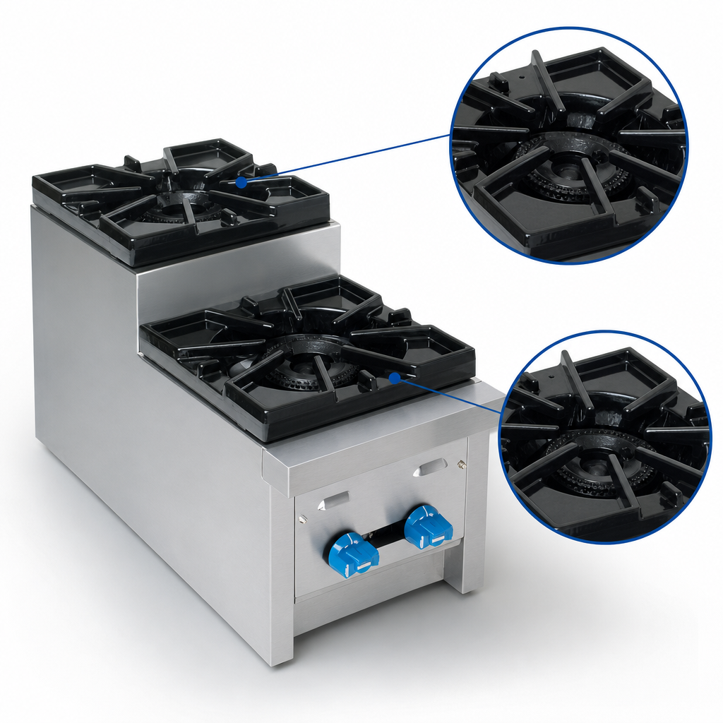 Two Open Burners