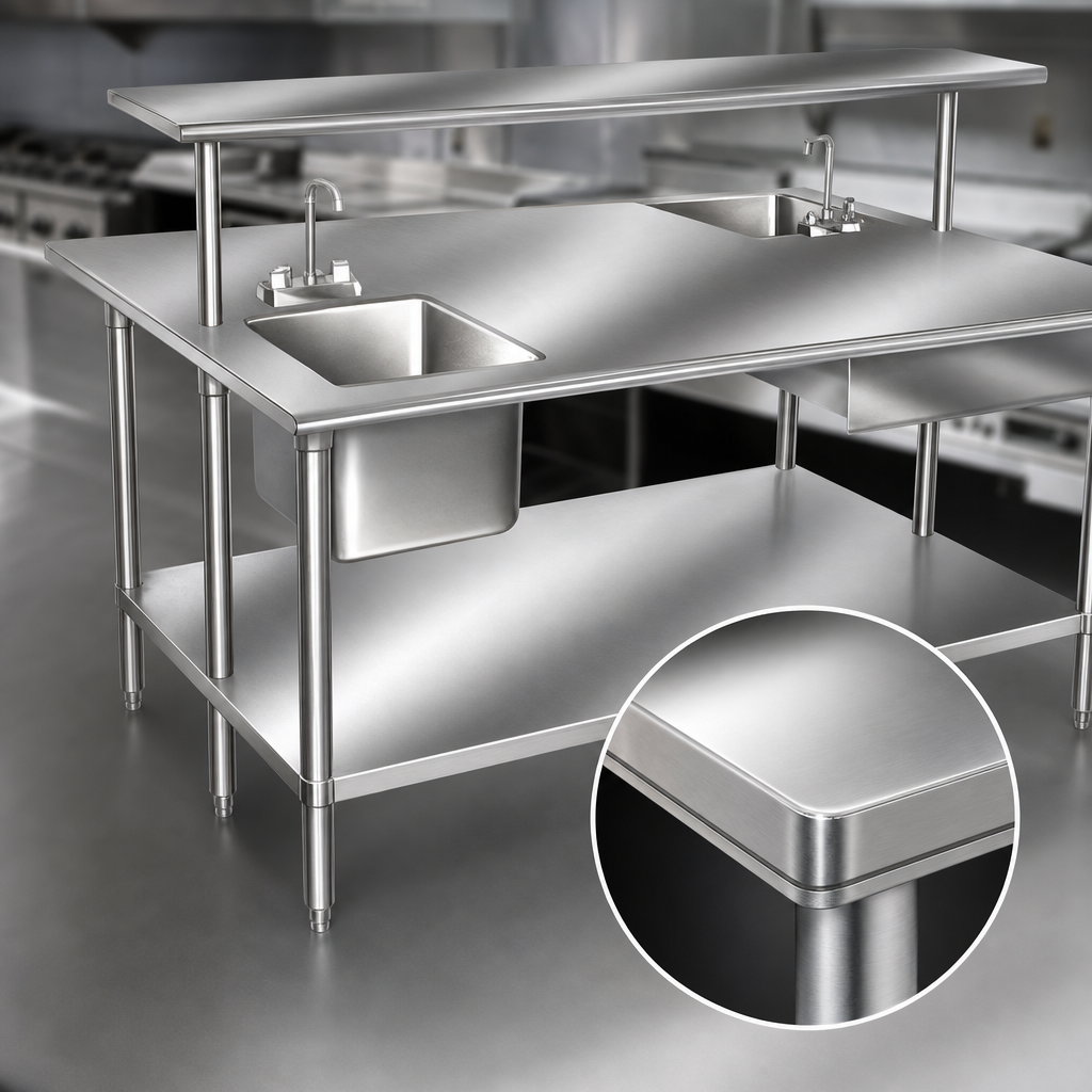 14 Gauge 304 Stainless Steel Top